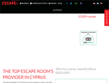 Tablet Screenshot of escapecy.com
